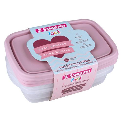 Conjunto 3 Potes 785ml Sanremo 165/7