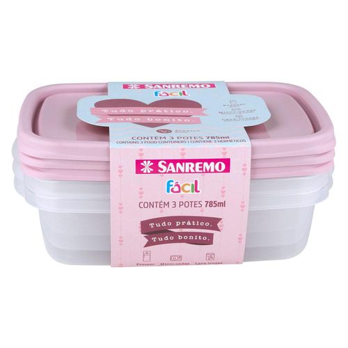 Conjunto 3 Potes 785ml Sanremo 165/7