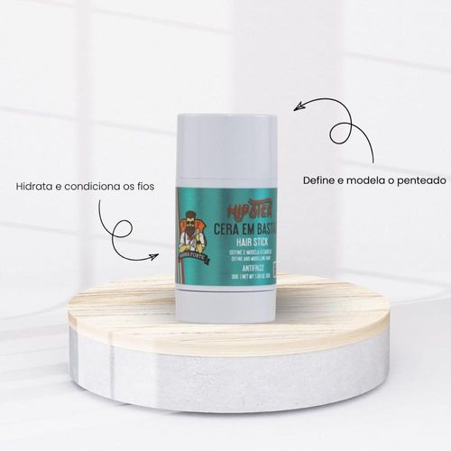 Barba Forte Hipster Cera Bastão Fixação e Controle 30 g