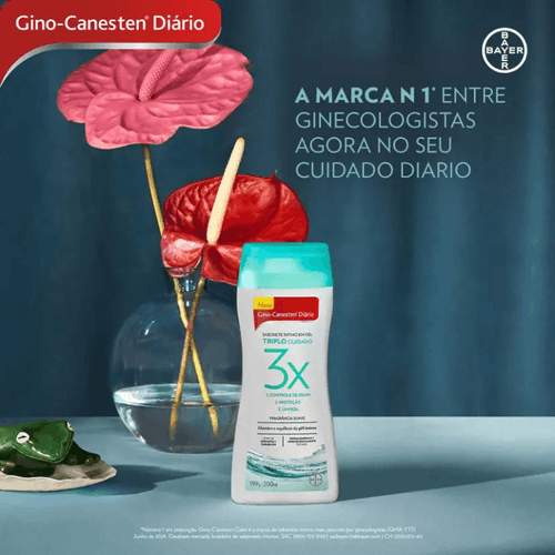 Sabonete Íntimo Gino-Canesten Diário Triplo Cuidado 200ml
