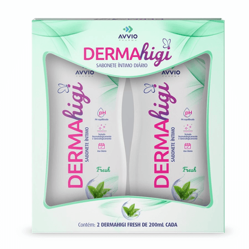 Sabonete Líquido Intimo Dermahigi Fresh com 2 unidades 200ml
