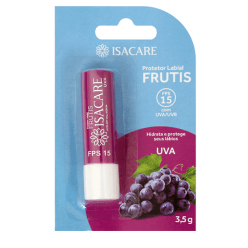 Isacare Protetor Labial Frutis Uva Fps15 3,5g