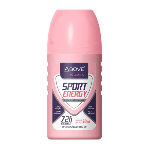 Desodorante Antitranspirante Roll-On Above Women Sport Energy 72h Sem Álcool 50ml