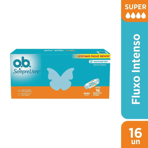 Absorvente Interno OB Sempre Livre ProComfort Super 16 unidades
