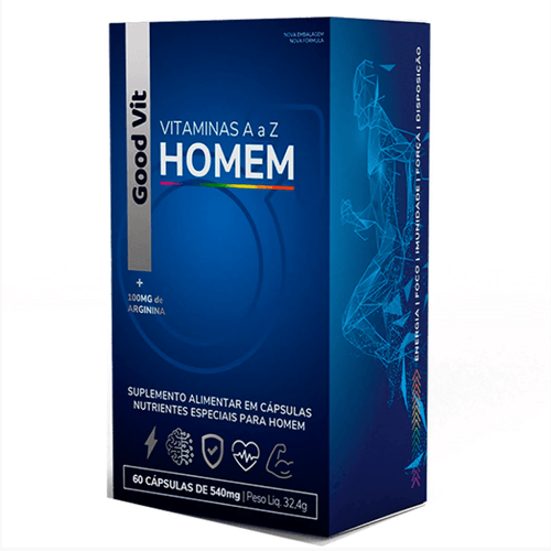 Polivitamínico Homem A a Z Good Vit 60 Cápsulas