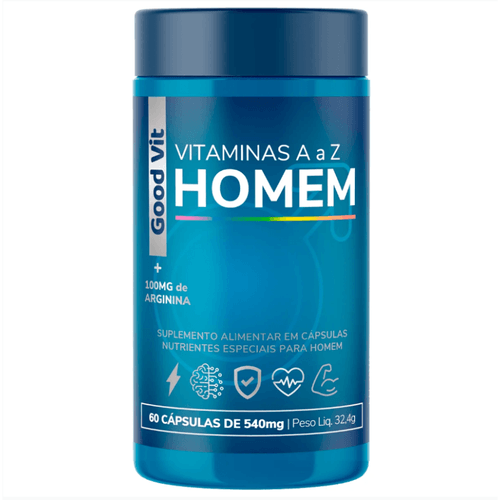 Polivitamínico Homem A a Z Good Vit 60 Cápsulas