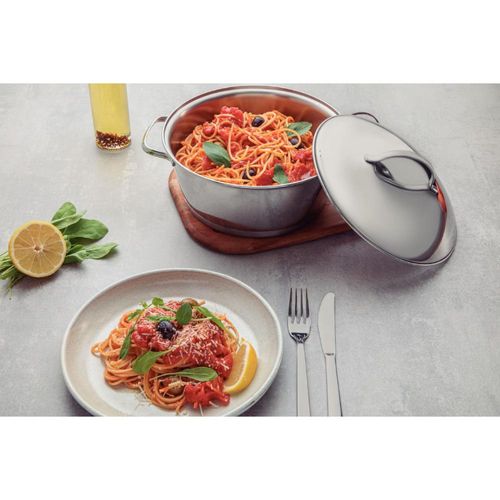 Caçarola Funda Tramontina Allegra Aço Inox Fundo Triplo 20 cm 3,1L