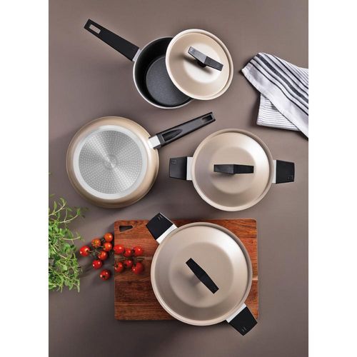 Jogo de Panelas Tramontina Spezia Indução Alumínio Starflon Areia 4 Peças