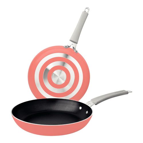 Jogo de Frigideiras Tramontina em Alumínio Antiaderente Starflon Excellent Laranja 2 Peças