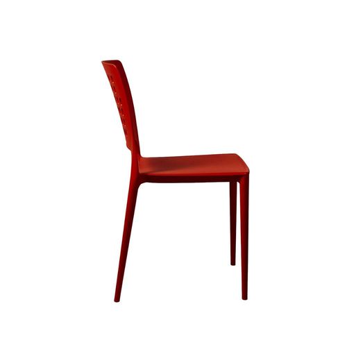 Cadeira Marte Vermelha Empilhável em Polipropileno Acrilys