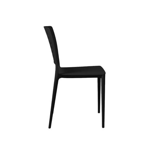 Cadeira Marte Preto Empilhável em Polipropileno Acrilys
