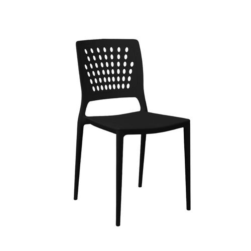 Cadeira Marte Preto Empilhável em Polipropileno Acrilys