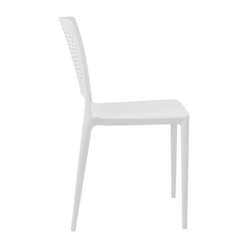 Cadeira Empilhável Vênus Branca em Polipropileno Acrilys