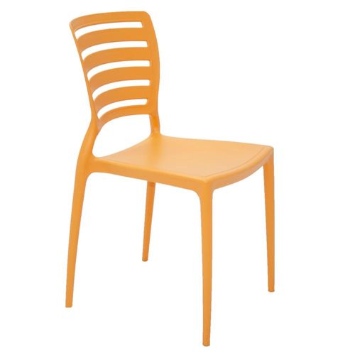 Cadeira Tramontina Sofia Encosto Horizontal em Polipropileno Laranja