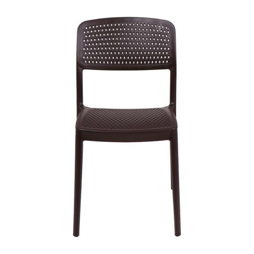 Cadeira Tramontina Serena Marrom Empilhável em Polipropileno com Proteção Antimicrobiana