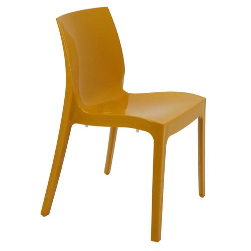 Cadeira Tramontina Alice Amarelo Mostarda Brilho em Polipropileno