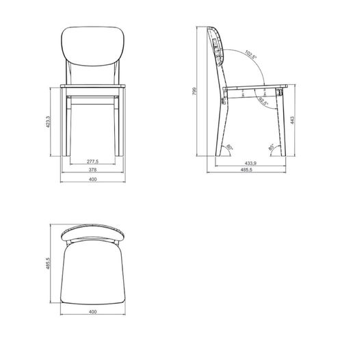 Cadeira Bahia em Madeira Maciça Tauarí Tramontina Amêndoa