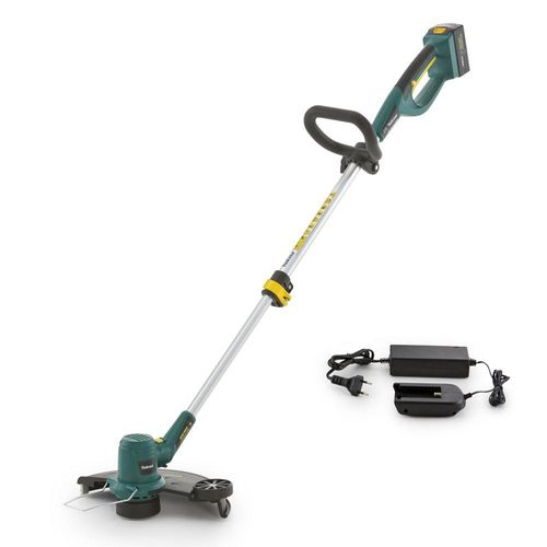Aparador de grama 24v max ag24b à bateria de litio com carretel de nylon com carregador e bateria 2ah tekna