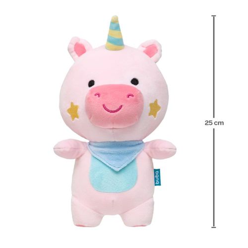 Pelúcia turminha soft unicórnio rosa - buba