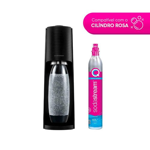 Máquina para gaseificar Água terra sodastream preta