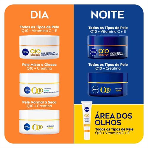 Nívea q10 power kit – creme antissinais dia fps30 + creme antissinais noite